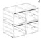 2 Acrylic Countertop Stackable Drawers in a Pack Organizer for Bathroom Cabinets Clear Organizing Bins for Cosmetics, Jewelry, and Hair Accessories Makeup Nail Polish Marker Pen